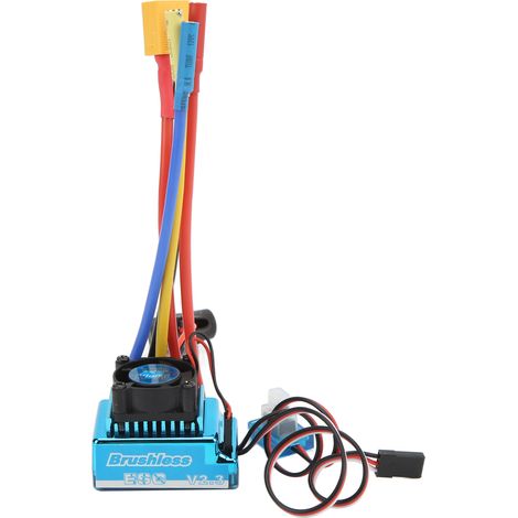 Contrôleur de vitesse électronique (ESC) brushless 120A programmable, étanche et résistant à la poussière, 9 niveaux d'accélération, connecteur XT60 pour voitures RC 1/10 et 1/8. (1/5)