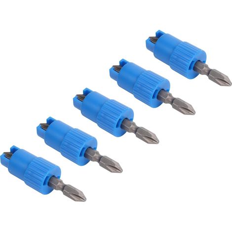 Spring-Loaded Positioning Screwdriver Bit Set, Spring-Loaded Screw Holder, Anti-Drop, One-Hand Operation, Securely Holds Non-Magnetic Screws (1/5)