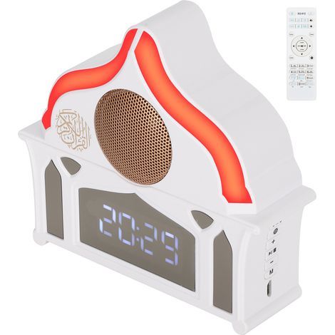 Enceinte Coranique Bluetooth avec Télécommande, Portable, Éclairage Réglable, Prise UK, 100-240V (1/5)