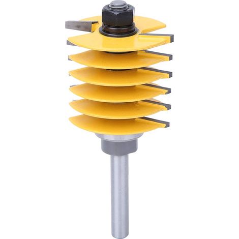 SHINING HOUSE Fresa para madera, fresa para ranurar, vástago de 8 mm, fresa para ranurar con junta dentada, fresa para carpintería, fresa para ranurar con junta de espiga (1/4)