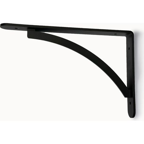Coppia di Staffe Supporto per Lavello a Muro 36x24 cm in Ferro Verniciato Nero (1/3)