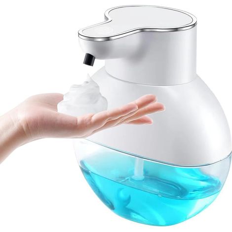 Schaumseifenspender, automatischer berührungsloser Schaumseifenspender, 40 ml, Wandmontage, elektrischer Sensor, wiederaufladbare, freihändige, wasserdichte Pumpe für Küche, Badezimmerarbeitsplatte (1/5)