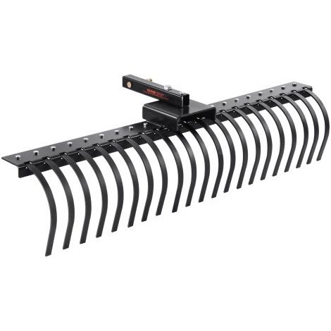 Râteau paysager remorqué - 1524 mm râteau déchaumeur avec 21
