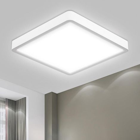 Plafonnier LED, IP44 Lampe de salle de bain étanche carrée plate 32W 6500K 3200LM Lampe simple moderne mince (1/5)