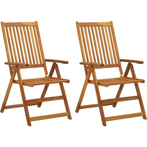 Maison Exclusive - Garten-Liegestühle 2 Stk. mit Kissen Akazie Ma