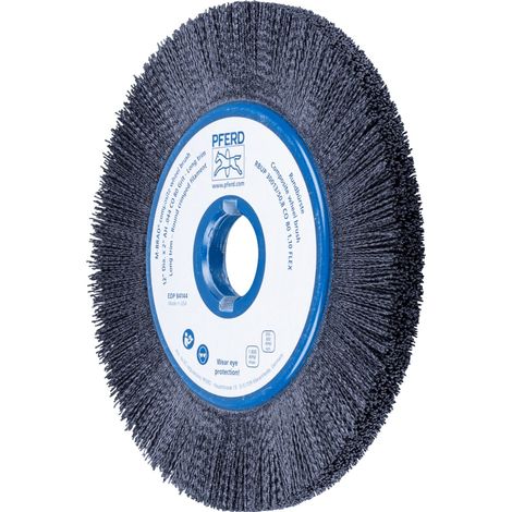 PFERD TOOLS COMPOSITE FLEX Rundbürste RBUP Ø 300x13x50,8 mm Keramik-Filament-Ø 1,10mm Korn 80 stationär