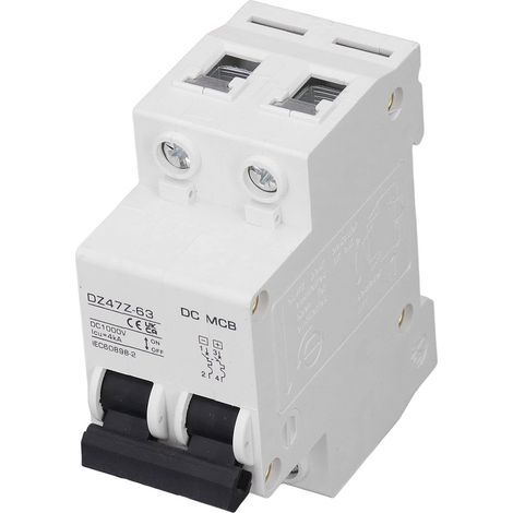 Disjoncteur Photovoltaïque, Disjoncteur CC, Système Magnétique, Arc d'extinction Auxiliaire 1000V pour Moto électrique (16A) (1/5)