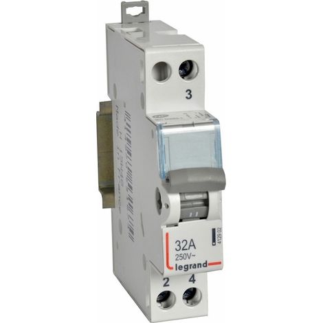 Legrand – Interrupteur va-et-vient modulaire 250V – Rail DIN – Borne à vis – 32A – IP20 – Pour installation électrique