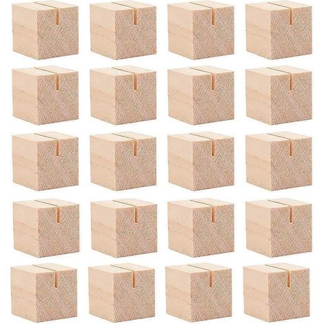 20Pcs Wooden Name Card Holder Wooden Table Number Stands Solid Wood-- (1/5)