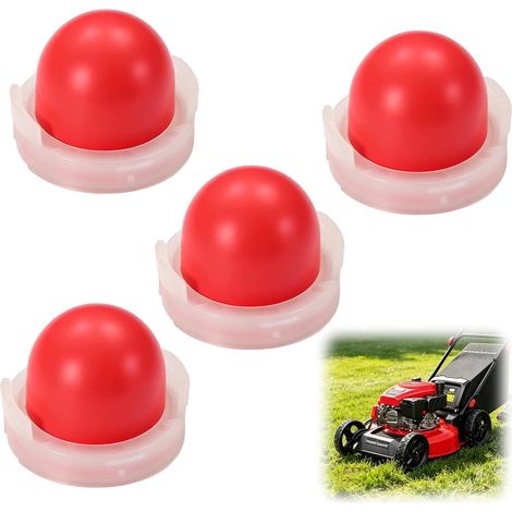 4 Pièces Poire D'amorce de Carburateur, Pompe Amorcage Debroussailleuse Universelle Rouge, Poire D'amorçage Carburant pour Tondeuse Scie à Essence, Pièce de Rechange 694394 494408 4178 5084H (1/5)