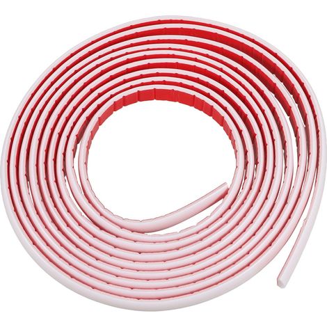 Ruban de Finition Adhésif Blanc pour Moulures Murales en Pet, Flexible et Polyvalent, Cuisine et Salle de Bain, Bordures D'angle Auto-adhésives Décoratives (1/5)
