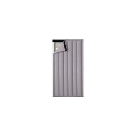 90x210cm Gris Argent Thermique Isolation Phonique Rideau De Porte, Épaissir PU Panneaux De Imperméable Rideau De Partition De Climatiseur Chambre (1/5)