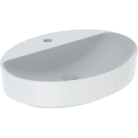 Geberit VariForm Aufsatzwaschtisch oval, 600x450mm, mit Hahnloch (1/5)