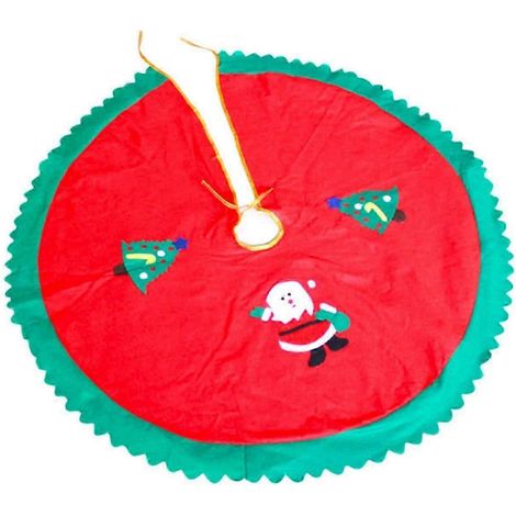 Jupe de sapin de Noël rouge de 90 pouces, petite jupe décorative pour sapin de Noël, idéale pour les fêtes de fin d'année. (1/5)