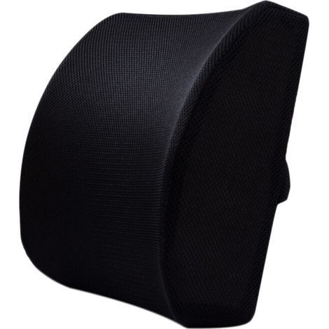 Coussin de soutien lombaire en mousse à mémoire de forme, adapté aux sièges de chaise - oreiller en maille (1/4)