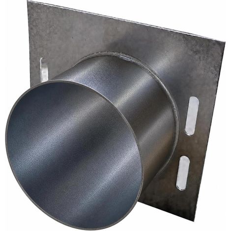 Sortie d’Extrémité en Acier Inoxydable 304, Sortie 110 mm Caniveau B125 pour tuyau 110 mm, grille galvanisée robuste, évacuation extérieure pour allée, garage et jardin (1/2)