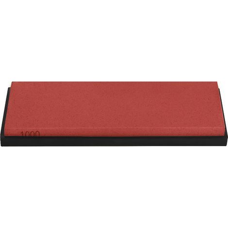 Pierre A Affiler 1000 Grains - Outil De Cuisine Pour Couteaux Et Ciseaux - Base Antidérapante Incluse - Rouge