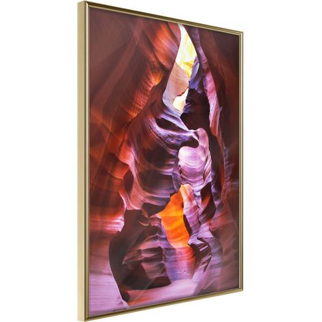 Affiche Murale Encadrée "Nature Doesn't Need Filters" 21 x 30 cm Or