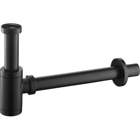 Flaschensiphon Siphon Syphon schwarz matt Waschtisch Waschbecken mit Dichtung