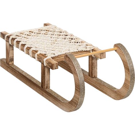 Objeto de madera Trineo Cuerda L 40 cm - Feeric lights & christmas