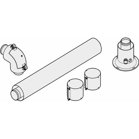 Vaillant Set di raccordo base 80/125 mm PP per sistema di scarico fumi a pressione positiva, 0020232147