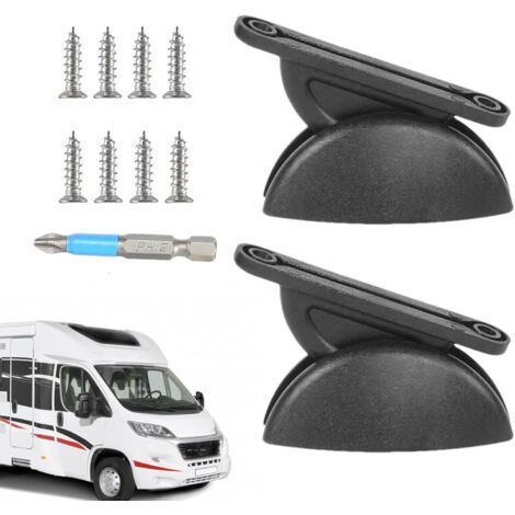 Lot de 2 loquets de retenue et support, Support de loquet de porte semi-circulaire, modification de loquet de retenue semi-circulaire
