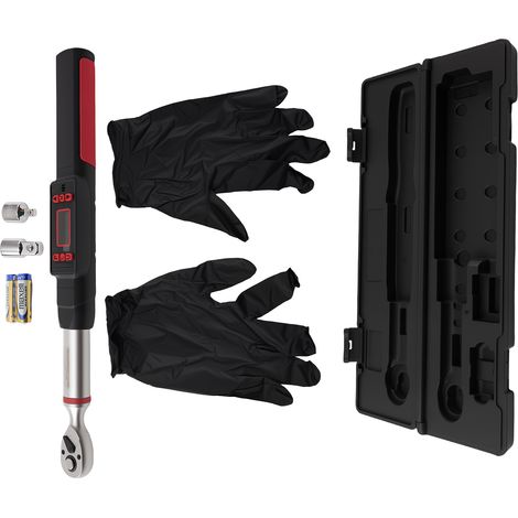 3/8 Drive Digital Torque Wrench LED Display 5-50Nm with Extension Bars (1/5)