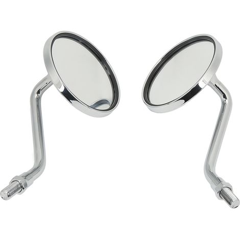 Rétroviseur Universel 8,6cm Grande Visibilité Guidon Moto Argent (1/5)