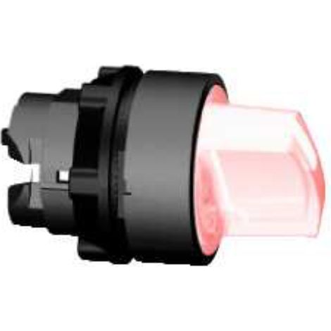 tête - bouton tournant lumineux - 3 positions - fixe - rouge - schneider zb5ak1343