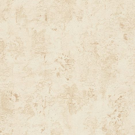 Papier peint aspect crépi Profhome 388237 papier peint intissé gaufré à chaud texturé avec une texture tangible mat ivoire jaune-sable beige 5,33 m2