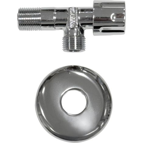 RUBINETTO AD ANGOLO IN OTTONE CROMATO PER CASSETTA WC - MASCHIO 3/8