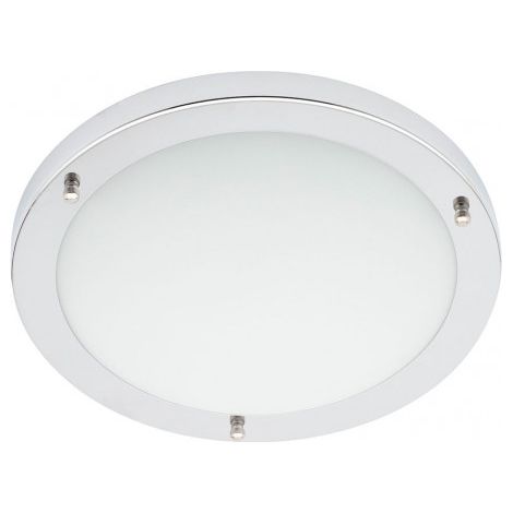 Litecraft Mari Ceiling Light Large Bathroom Flush IP44 Fitting - Polished Chrome (1/5)