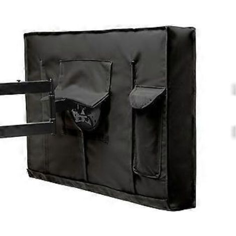 Housse de protection extérieure SZTXJ pour téléviseur de 22 à 24 pouces avec rabat inférieur. Matériau résistant aux intempéries et à la poussière. Chiffon en microfibre offert. Protégez votre télévis (1/4)