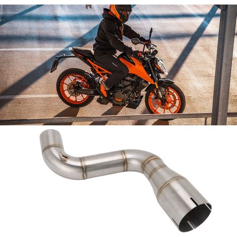 Partie centrale du tuyau d'échappement en acier inoxydable (sans silencieux) pour KTM DUKE200 2021+ (1/5)
