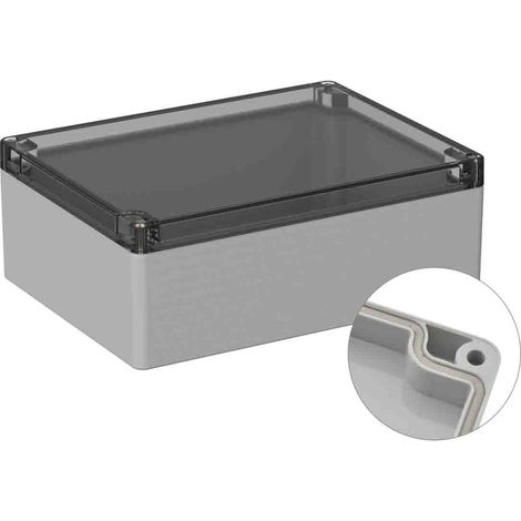 Boîtier à usage général RS PRO en Polycarbonate, 150 x 200 x75mm, Gris IP66 ( Prix pour 1 ) (1/2)