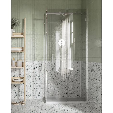 Box doccia 70x100 Sofia un anta scorrevole reversibile 8 mm H 195 cromo (1/5)
