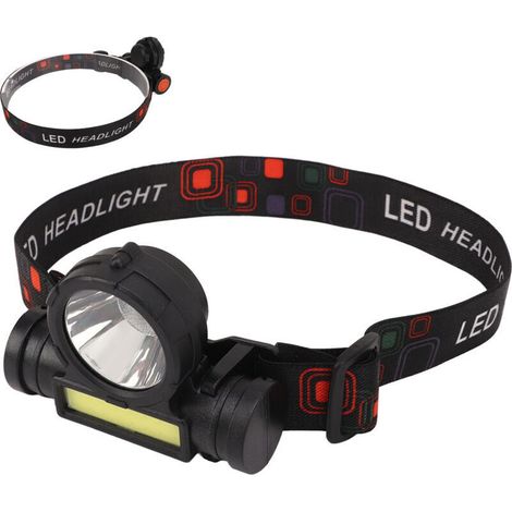 Lampe frontale d'extérieur IPX4 étanche super lumineuse lampe frontale COB à chargement USB pour la course à pied, le cyclisme,