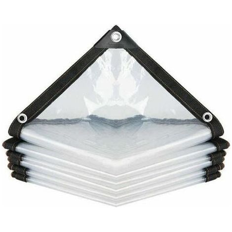 Bâche De Protection - Polyéthylène Transparente 200 x 200 cm - Imperméable Double Face - Œillets En Aluminium Tous Les Mètres - Résistante À La Déchirure Et À La Moisissure - 1 Pièce (1/5)