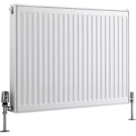 Milano Compact White Type 11 Central Heating Single Panel Horizontal Convector Radiator - 600mm x 900mm