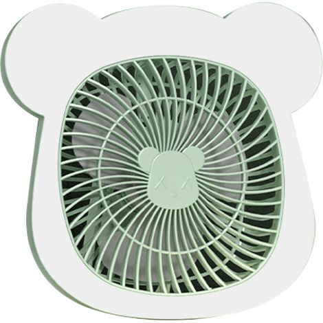 Leiser, wiederaufladbarer USB-Tischventilator – Mini-Hängeventilator für Zuhause, Büro, Studentenwohnheim, Grün (1/5)