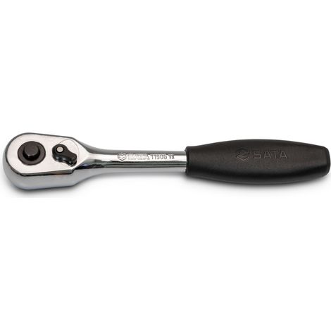 SATA ST11906ST Trinquete de liberación rápida de 60 dientes con accionamiento de 1/4 de pulgada con cabeza en forma de lágrima y cuerpo de acero al cromo vanadio