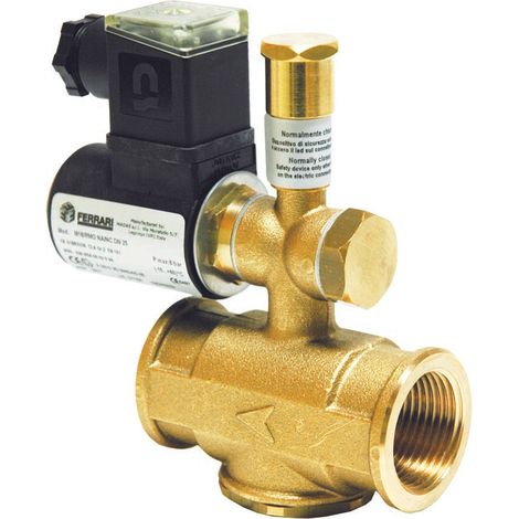 Gas-Magnetventil mit manueller Rückstellung, stromlos offen/geschlossen 6 bar 3/4"230vac