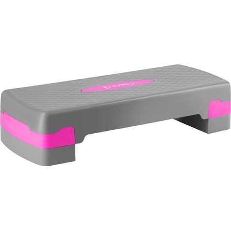 Aerobic Stepper, höhenverstellbar, Grau/Pink