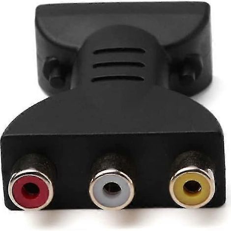 Adaptateur HDMI vers 3 RCA portable HDMI vers AV Rouge-Blanc-Jaune Convertisseur HDMI vers AV HD Connecteur de convertisseur HDMI vers AV (Noir) (1 pièce) (1/4)