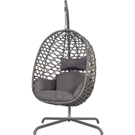 Avestar Outdoor-Schaukel-Hängesessel in Eiform mit weichem Kissen (1/5)