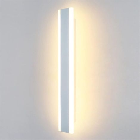 Bandeau LED mural - Idéal pour salons, chambres, couloirs, escaliers et salles à manger - 1 pièce, blanc, 40 cm/lumière tricolore (1/5)