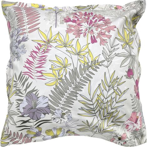 Taie d'oreiller satin de coton ANAÏS multicolore 65x65 cm (1/5)