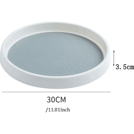 Plateau Tournant 1 pcs, pour épices Condiments Rangement de Cuisine, (30cm / 11.8in ), Socle Plastique Tournant Pour le Placard, pour Salon/Salle à Manger (1/5)