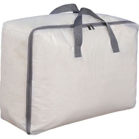 Sac De Rangement Couette - Transparent Epais PVC Nylon - Pour Demenagement Voyage Vêtements - 12 Kg Capacité - 1 Pièce (1/5)