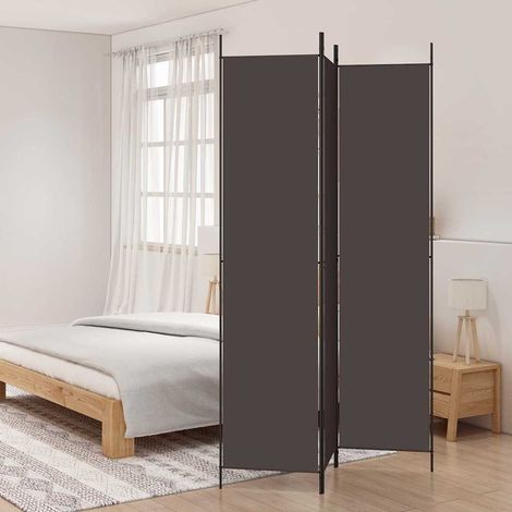 Paravent Cloison de séparation 3 panneaux - Séparateur de Jardin Marron 150x220 cm Tissu BV288133 - BonneVie (1/5)